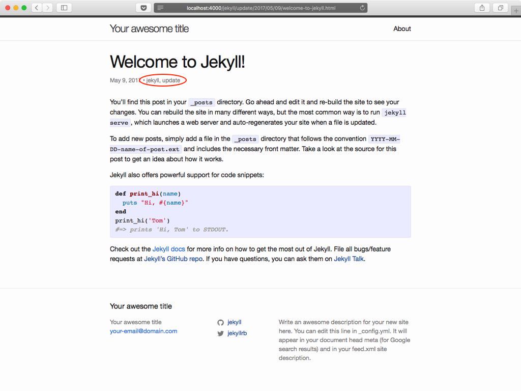 Sitio web Jekyll